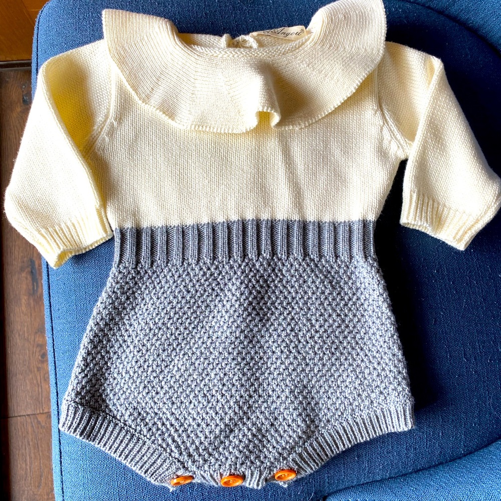 Adorable Knit Baby Romper
